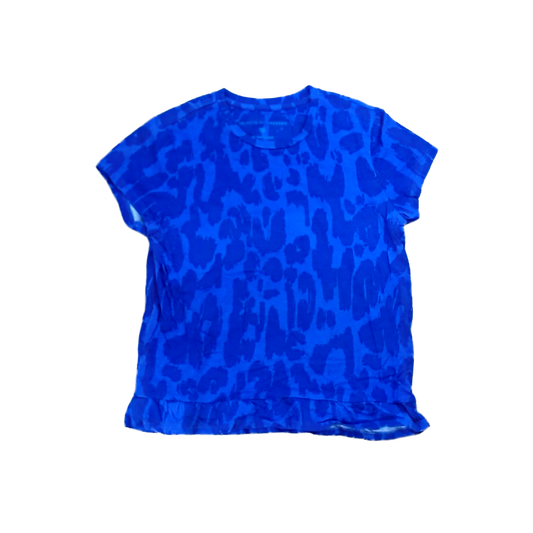 Rockets Of Awesome Girls Purple Animal Print Short Sleeve Shirt Size: 10 Years Purple Animal Print
