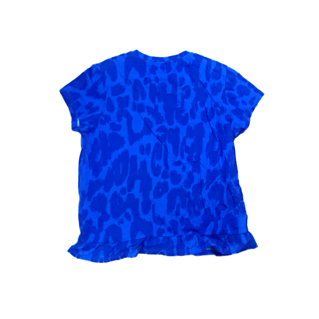 Rockets Of Awesome Girls Purple Animal Print Short Sleeve Shirt Size: 10 Years Purple Animal Print
