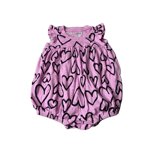 Lamaze Girls purple | Black | Hearts Romper Size: 9 months purple | Black | Hearts