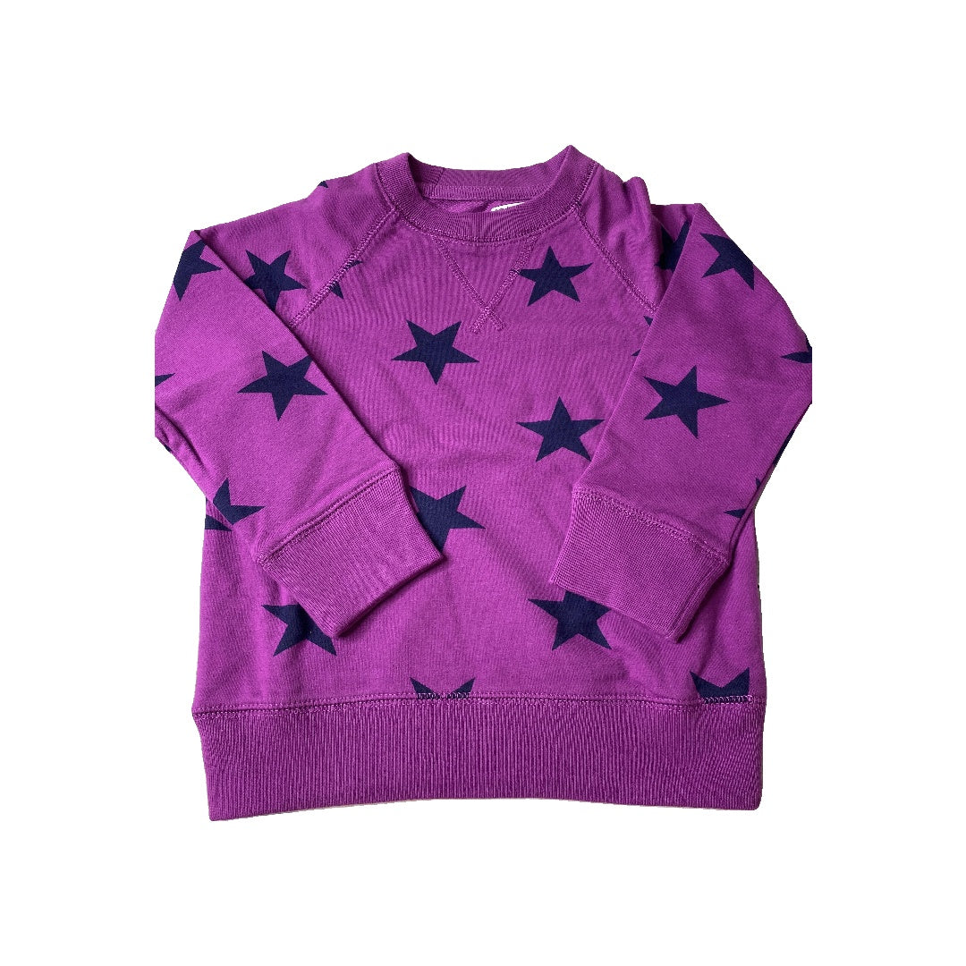 Primary Girls purple | Black | Stars Sweater Size: 2 purple | Black | Stars