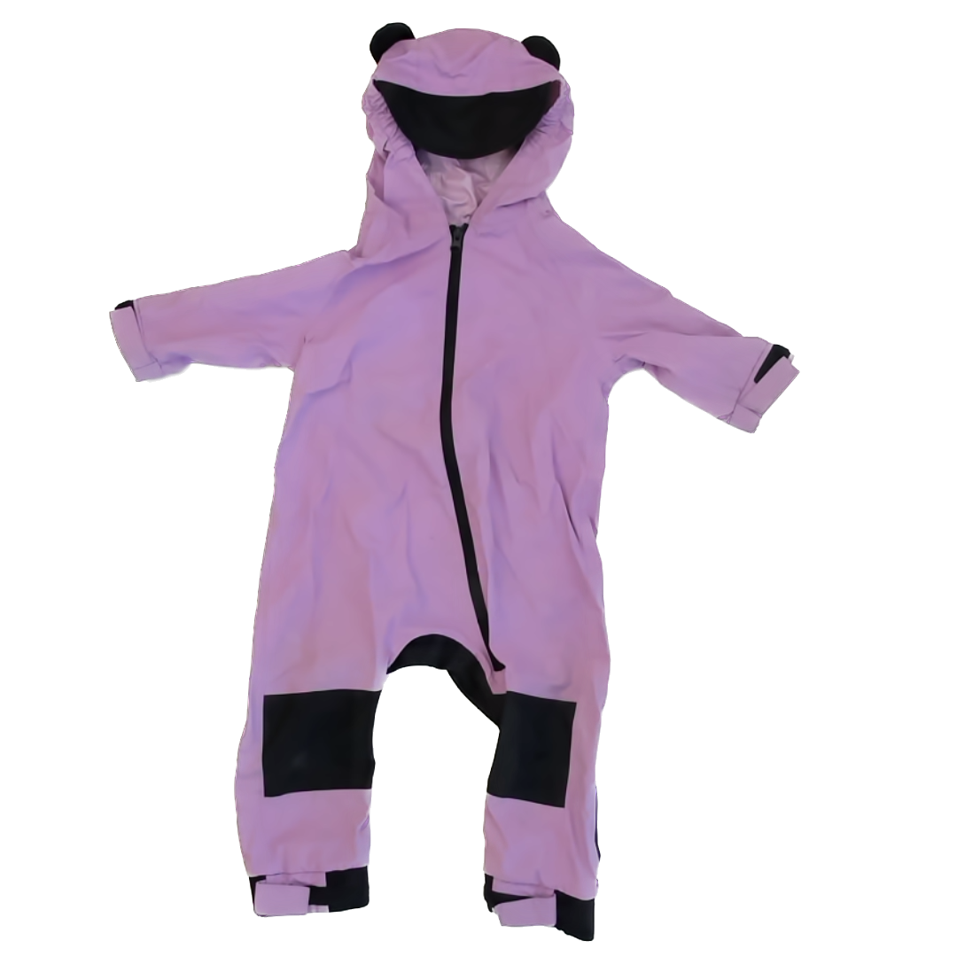 Cuddle Club Girls Purple | Black Rain Coat Size: 12-18 Months Purple | Black