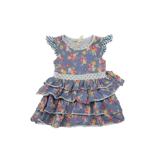 Matilda Jane Girls Purple | Blue Floral Dress Size: 4T Purple | Blue Floral