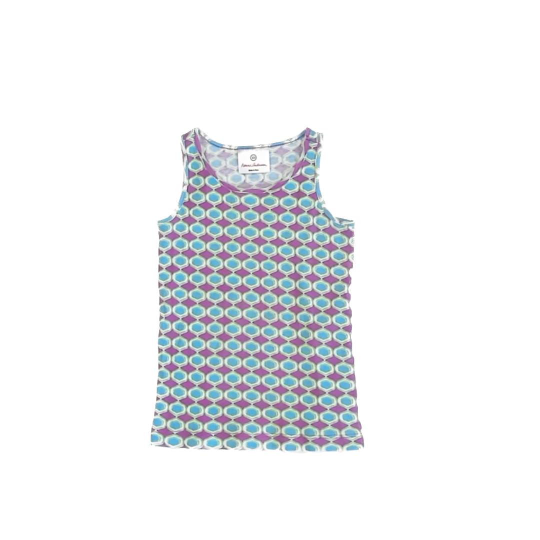Hanna Andersson Girls Purple | Blue | Green Tank Top Size: 100 (3T) Purple | Blue | Green