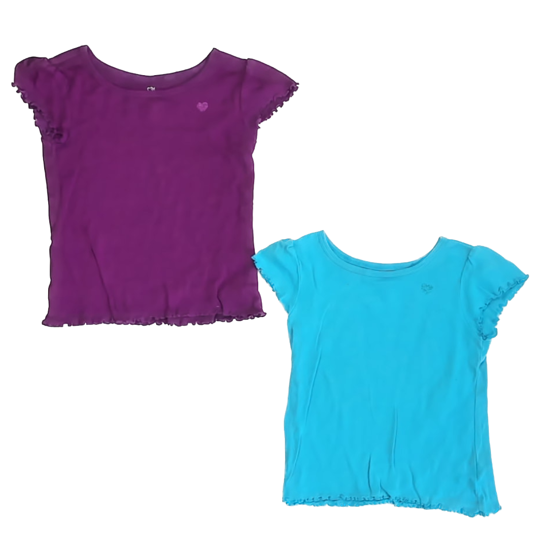 Children's Place Girls Purple | Blue T-Shirt Size: 3T Purple | Blue