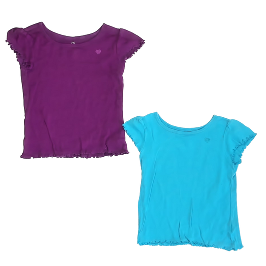 Children's Place Girls Purple | Blue T-Shirt Size: 3T Purple | Blue