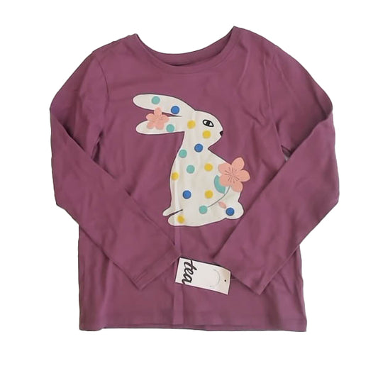 Tea Collection Girls Purple Bunny Long Sleeve T-Shirt Size: 5T Purple Bunny