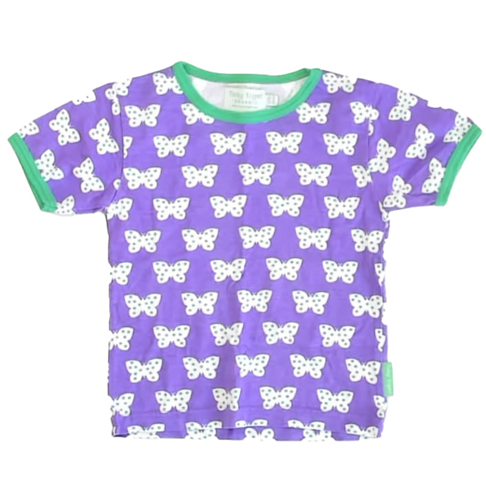 Toby Tiger Girls Purple Butterflies T-Shirt Size: 3-4T Purple Butterflies