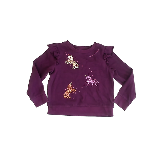 Jumping Beans Girls Purple Butterflies Sweatshirt Size: 5T Purple Butterflies