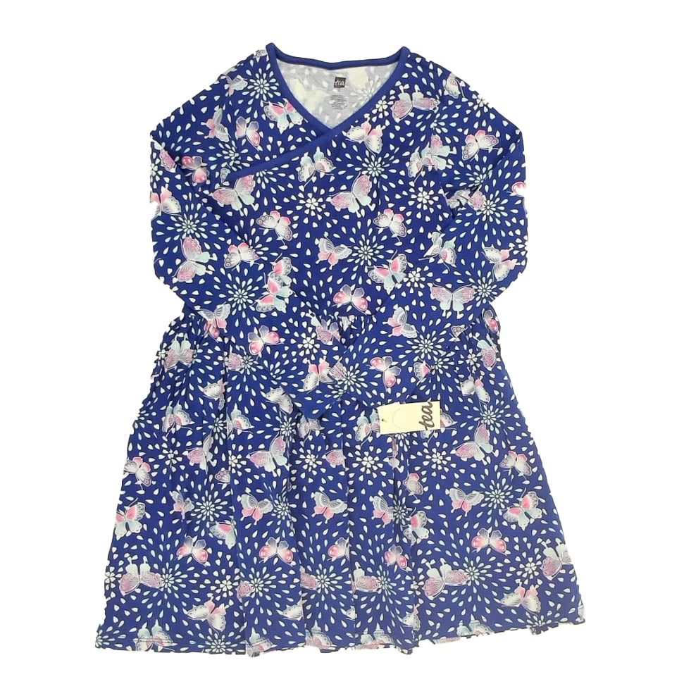 Tea Collection Girls Purple Butterflies Dress Size: 12 Years Purple Butterflies