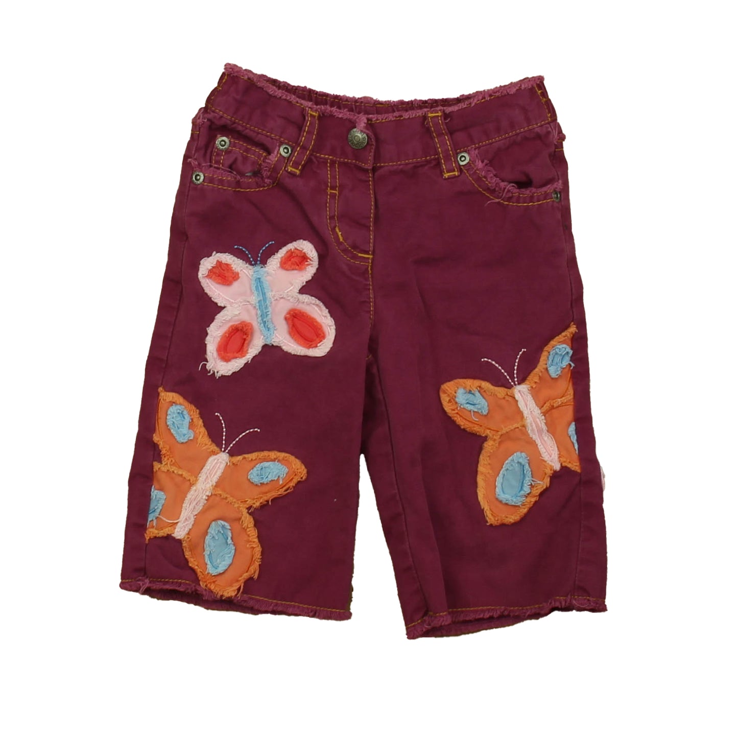 Boden Girls Purple Butterflies Shorts Size: 2-3T