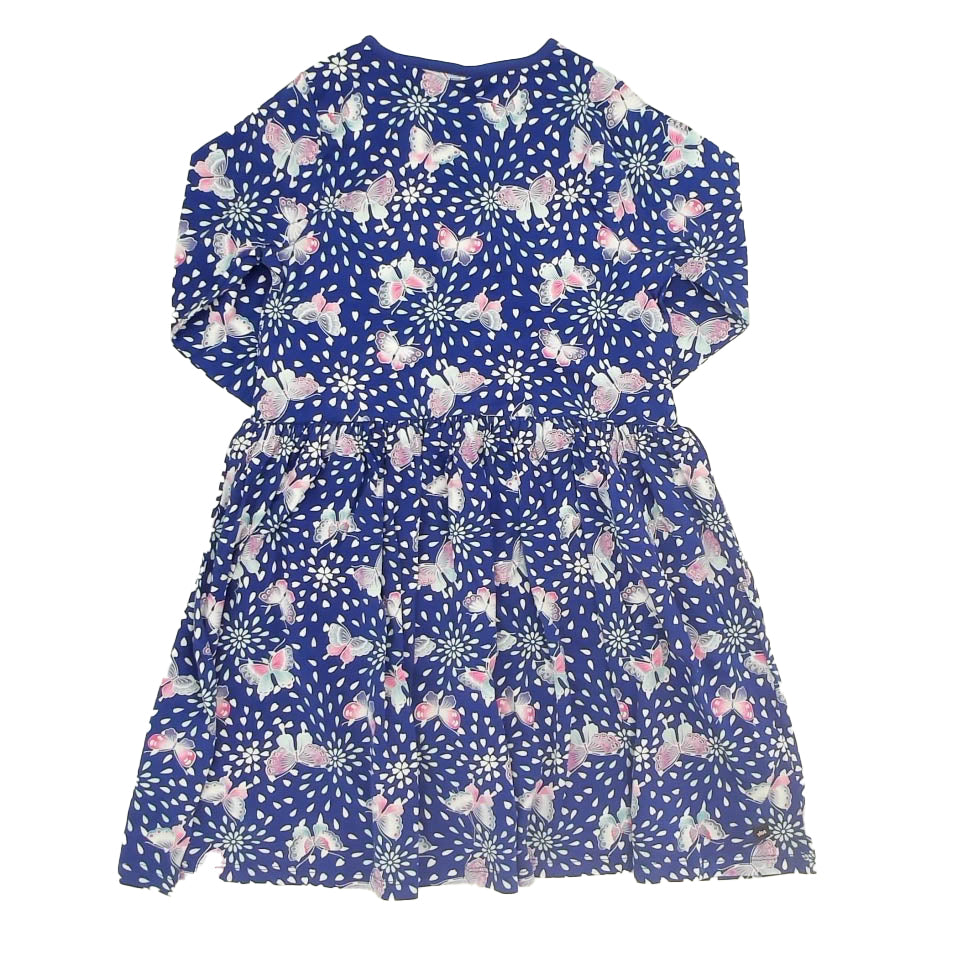 Tea Collection Girls Purple Butterflies Dress Size: 12 Years Purple Butterflies