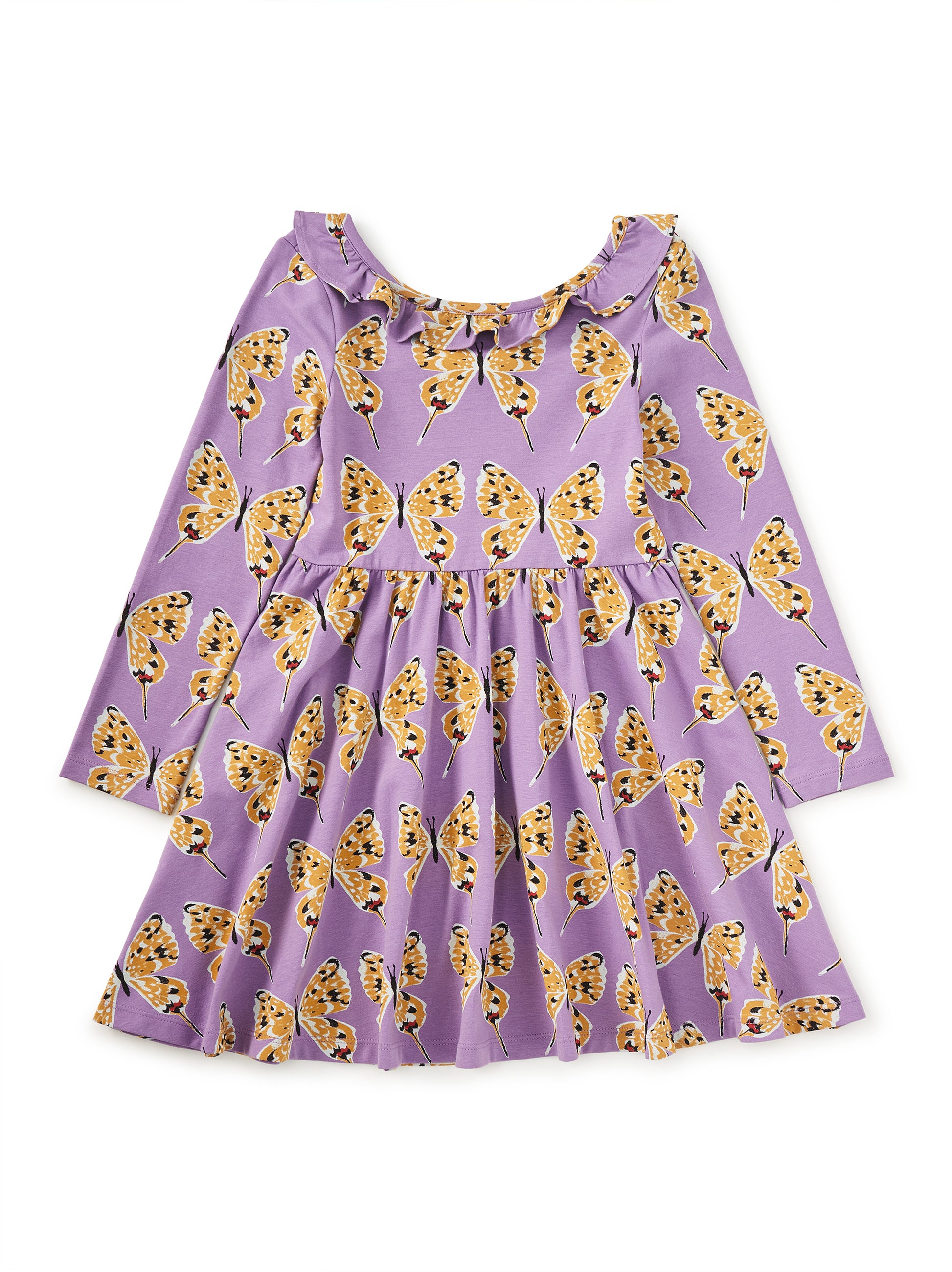 Tea Collection Girls Purple Butterflies Dress Size: 5T Purple Butterflies