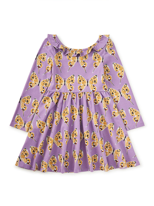 Tea Collection Girls Purple Butterflies Dress Size: 5T Purple Butterflies