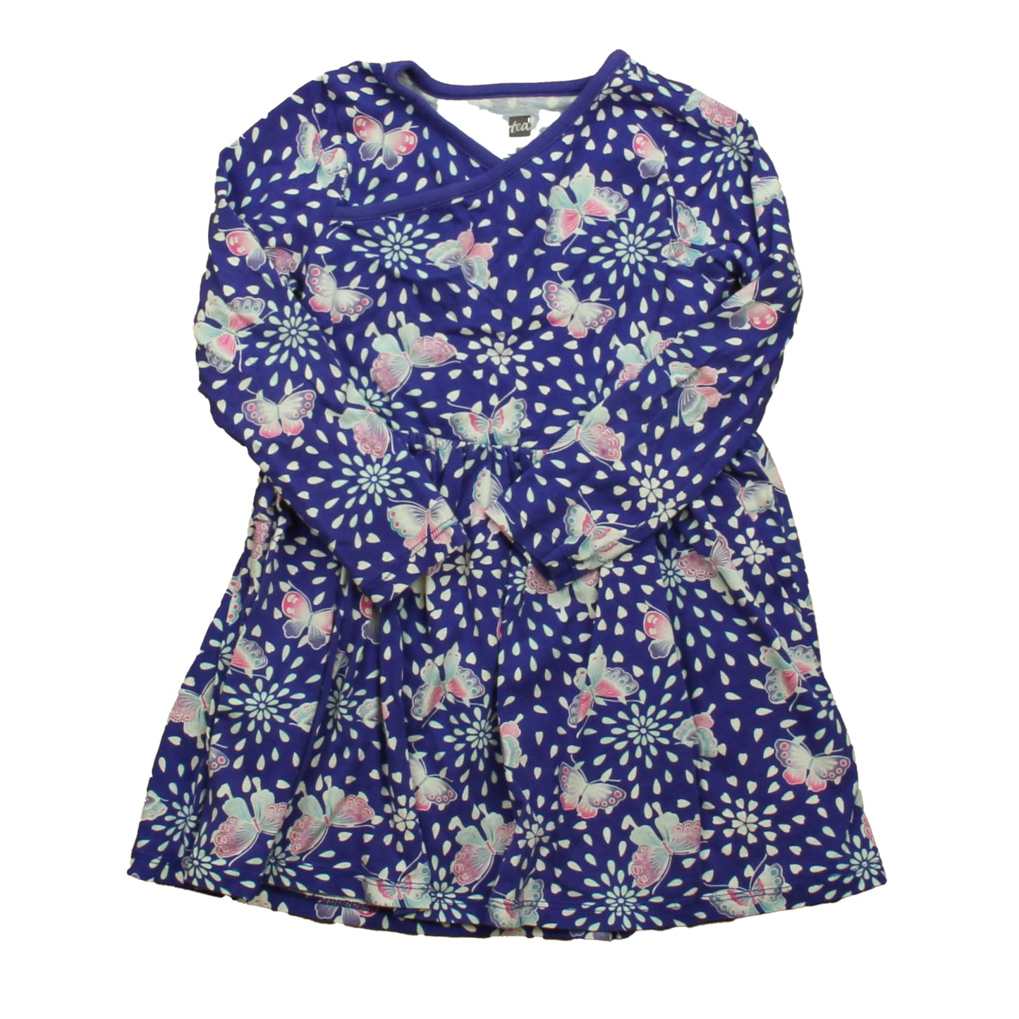 Tea Collection Girls Purple Butterfly Dress Size: 4T Purple Butterfly