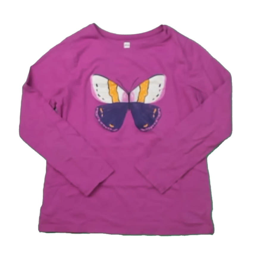 Tea Collection Girls Purple Butterfly Long Sleeve T-Shirt Size: 12 Years Purple Butterfly
