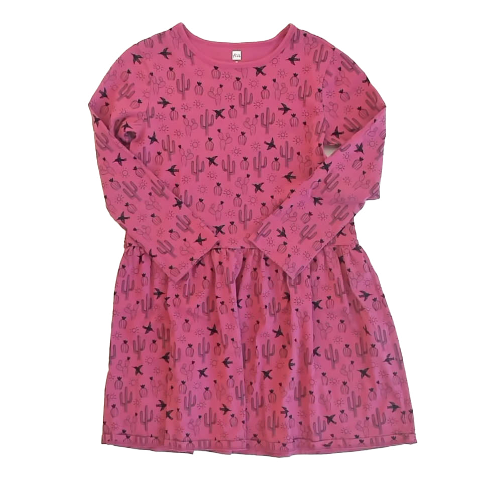 Tea Collection Girls Purple Cactus Dress Size: 12 Years Purple Cactus