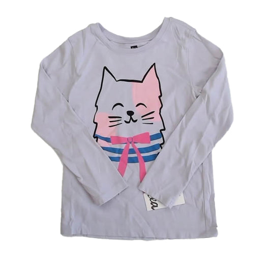 Tea Collection Girls Purple Cat Long Sleeve T-Shirt Size: 5T Purple Cat