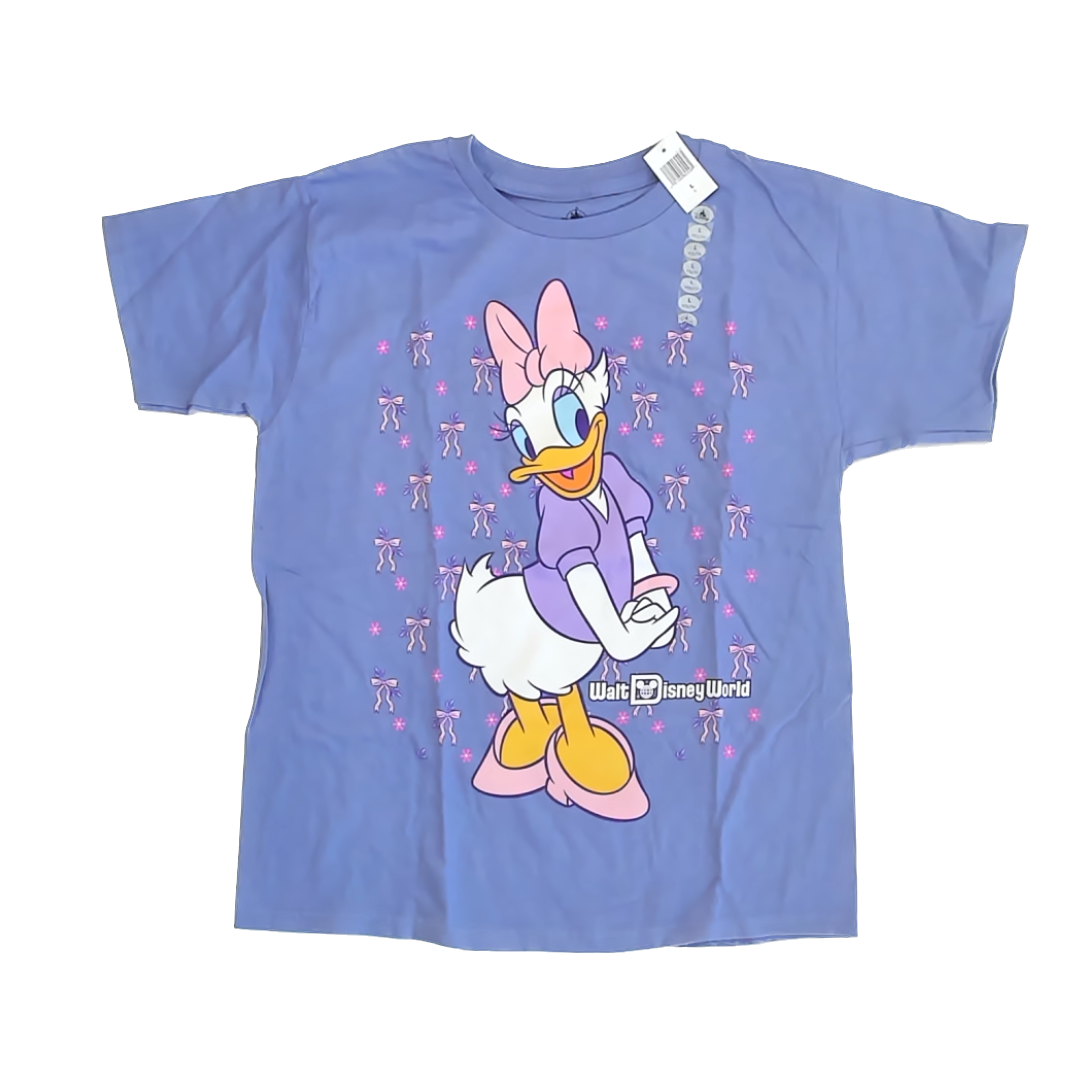 Disney Girls Purple Daisy Duck T-Shirt Size: Adult M Purple Daisy Duck
