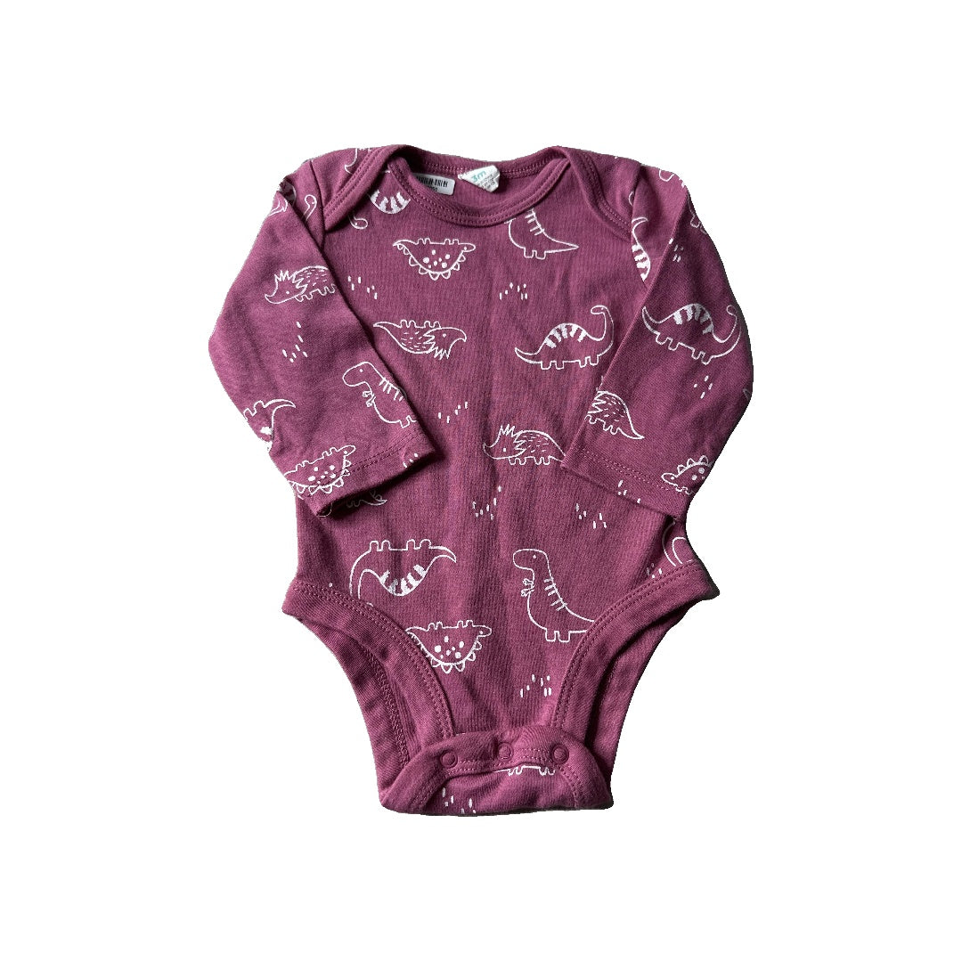 PL Baby Girls purple | Dinosaur Onesie Size: 3 months purple | Dinosaur