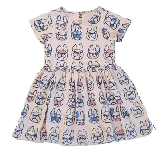 Tea Collection Girls Purple Dogs Dress Size: 4T Purple Dogs