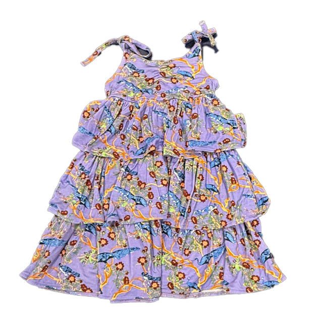 Kate Quinn Organics Girls Purple Floral Dress Size: 12-18 Months