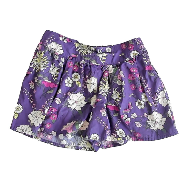 Tea Collection Girls Purple Floral Shorts Size: 3T Purple Floral