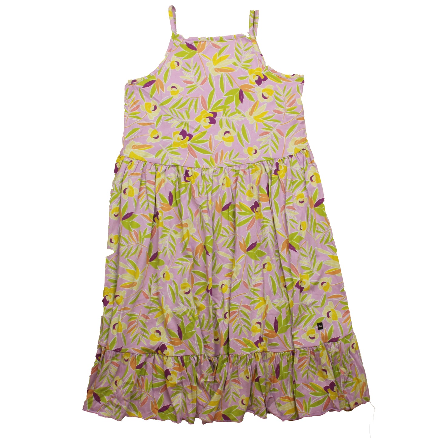 Tea Girls Purple Floral Dress Size: 16 Years Purple Floral