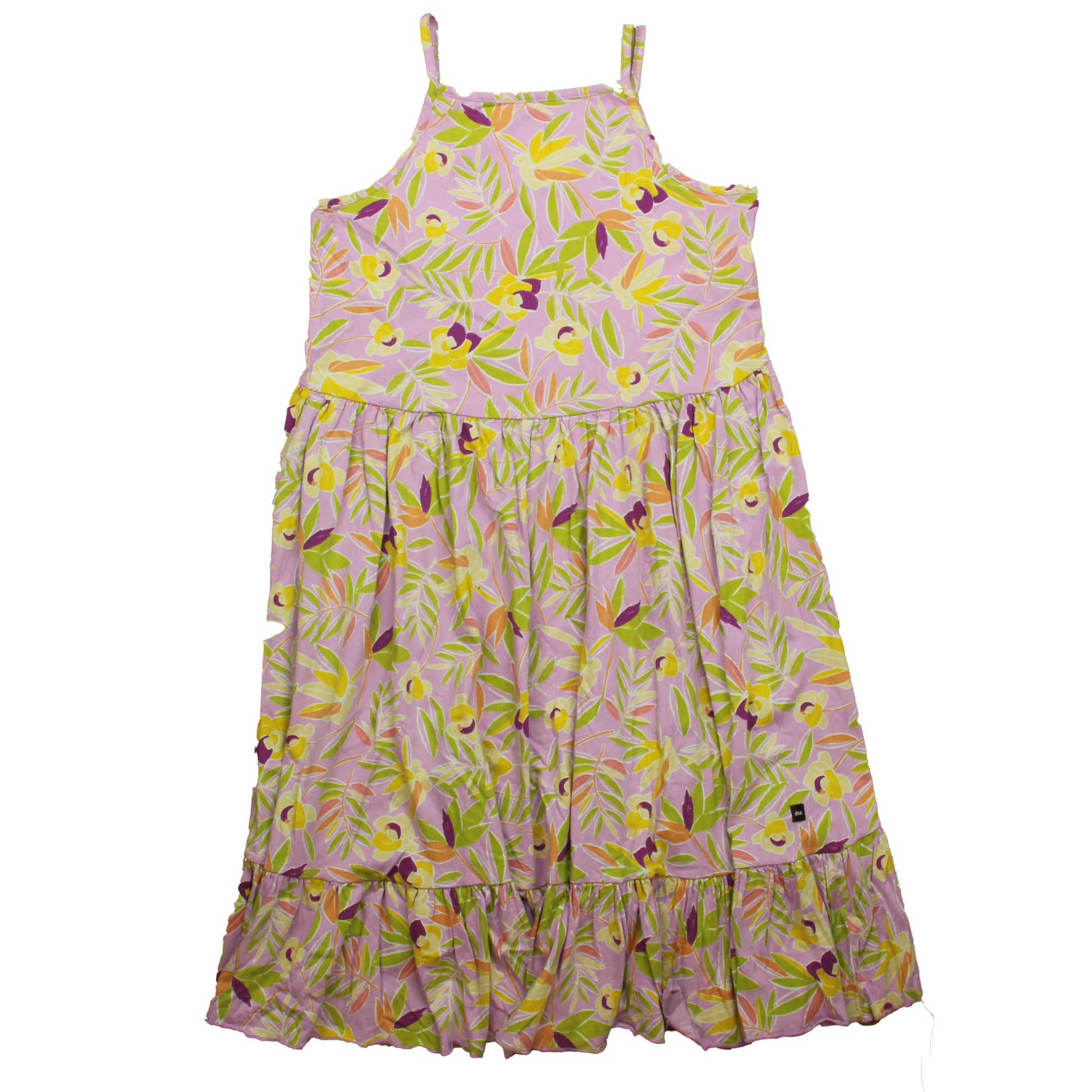Tea Girls Purple Floral Dress Size: 16 Years Purple Floral