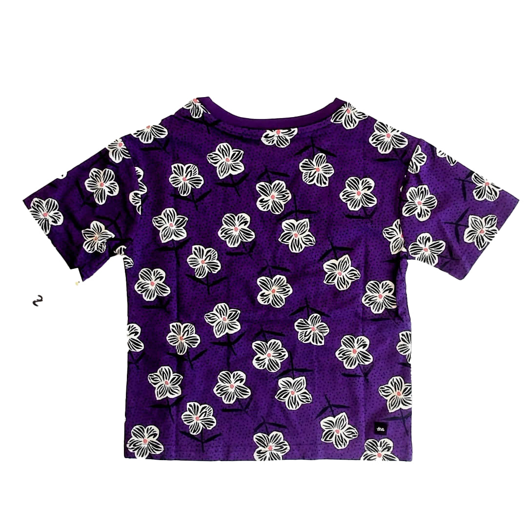 Tea Collection Girls Purple Floral T-Shirt Size: 4T Purple Floral