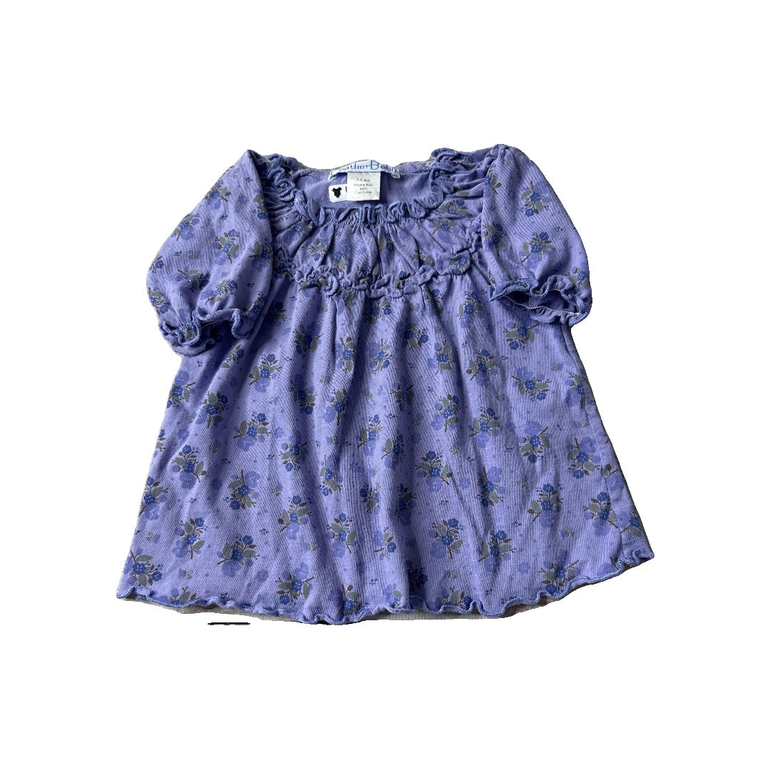 Feather Baby Girls purple | Floral Shirt Size: 3-6 months purple | Floral