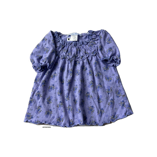 Feather Baby Girls purple | Floral Shirt Size: 3-6 months purple | Floral