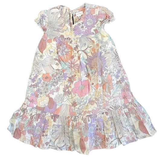 Neige Girls Purple Floral Dress Size: 4T Purple Floral