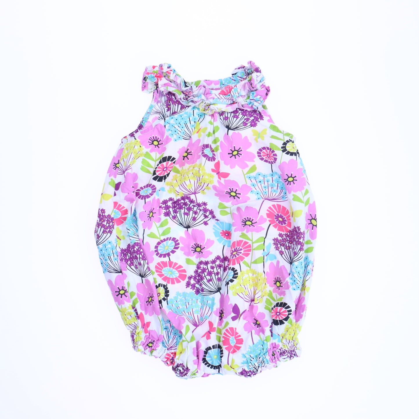 Vera Bradley Baby Girls Purple Floral Romper Size: 3-6 Months Purple Floral