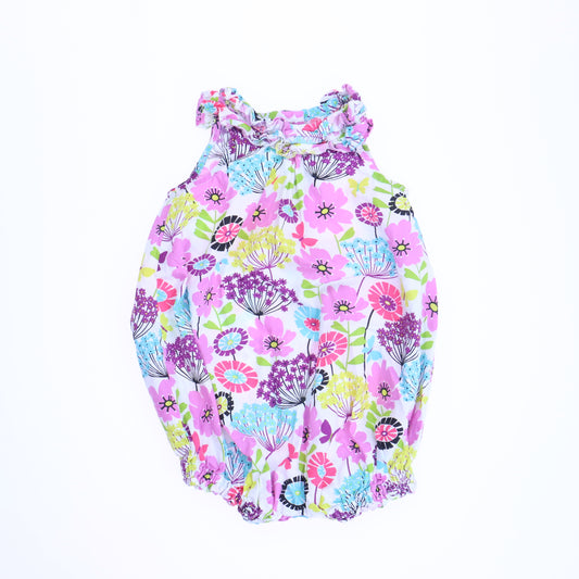 Vera Bradley Baby Girls Purple Floral Romper Size: 3-6 Months Purple Floral