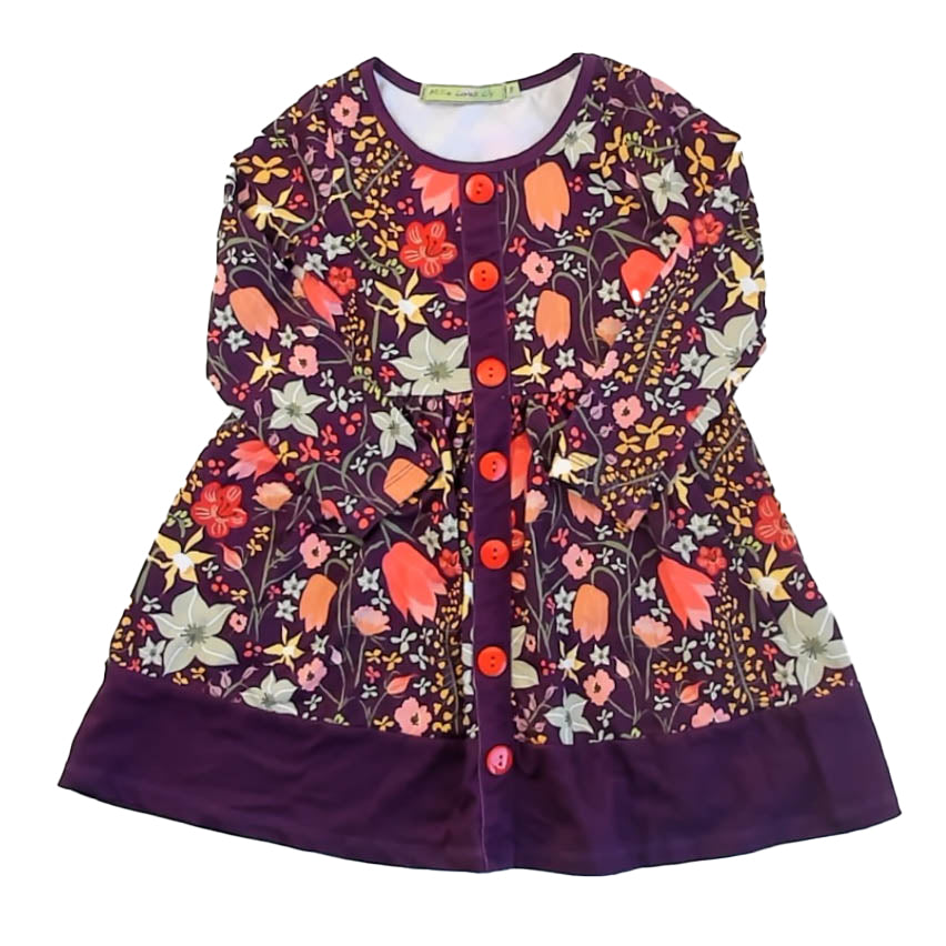 Millie Loves Lily Girls Purple Floral Dress Size: 3T Purple Floral