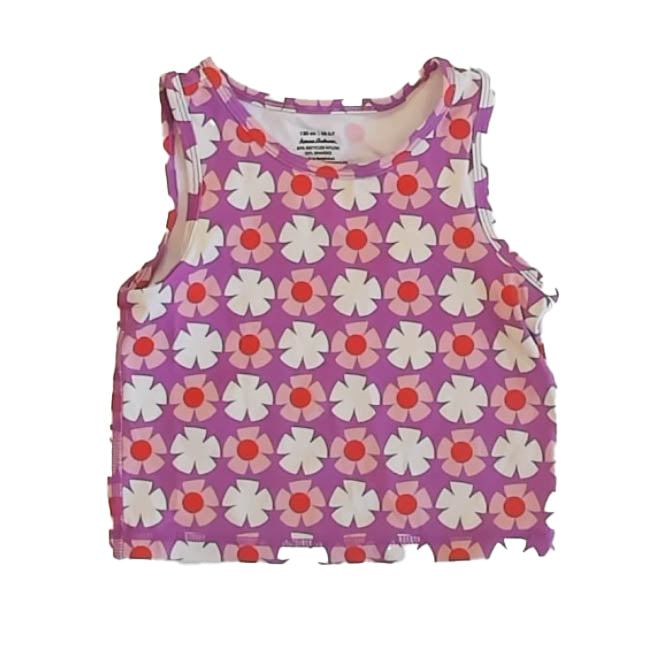 Hanna Andersson Girls Purple Floral Rashguard Size: 6-7 Years Purple Floral