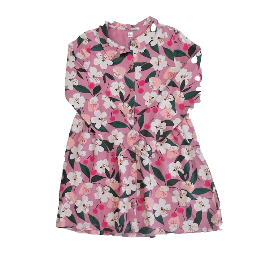 Tea Collection Girls Purple Floral Dress Size: 5T Purple Floral