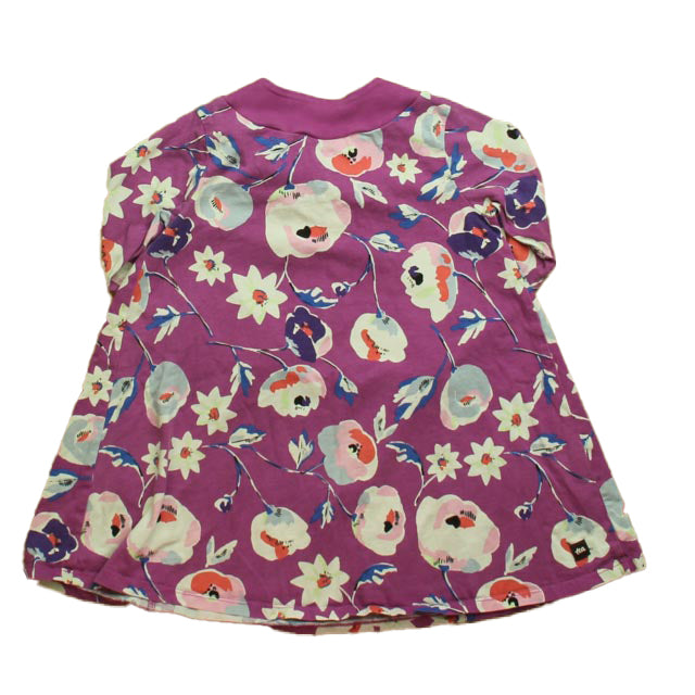 Tea Girls Purple| Floral Long Sleeve Shirt Size: 3T