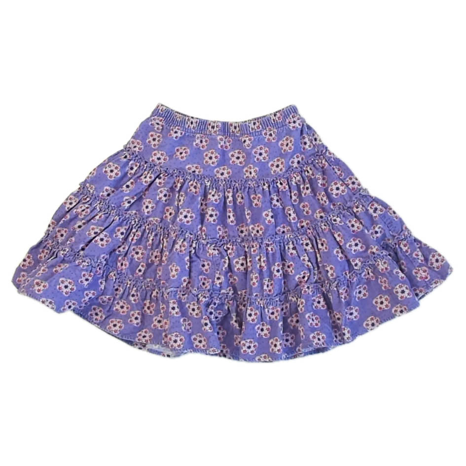 Hanna Andersson Girls Purple Floral Skirt Size: 6 Years Purple Floral