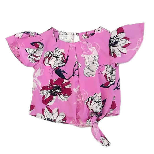 Spencer Girls Purple Floral Blouse Size: 6 Years Purple Floral