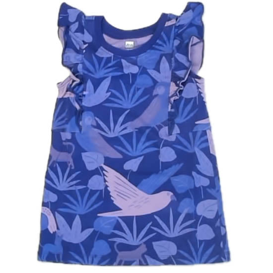 Tea Collection Girls Purple Floral Dress Size: 12-18 Months Purple Floral