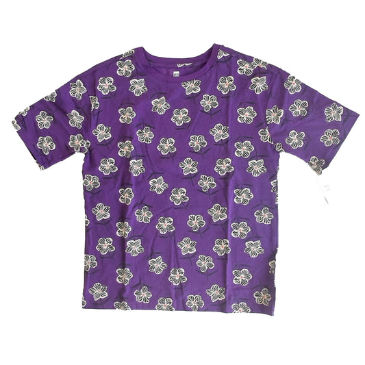 Tea Collection Girls Purple Floral T-Shirt Size: 14 Years Purple Floral