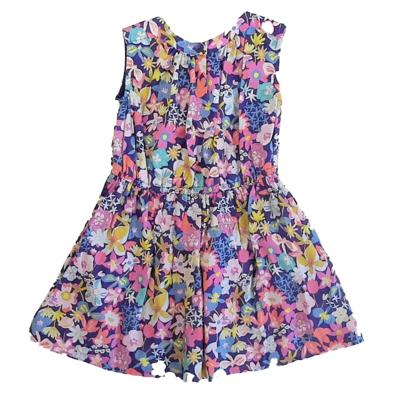 Tea Collection Girls Purple Floral Dress Size: 4T Purple Floral
