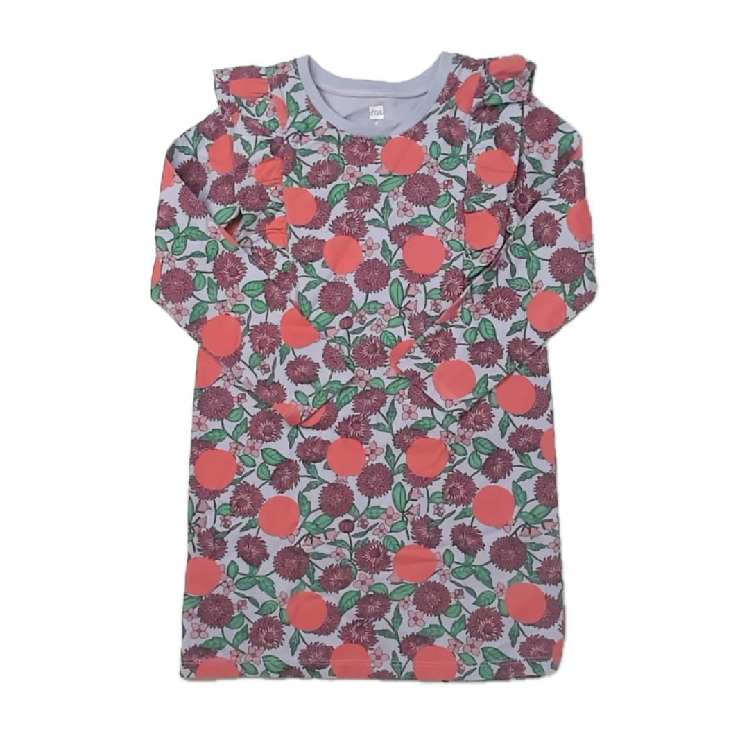 Tea Collection Girls Purple Floral Dress Size: 5T Purple Floral