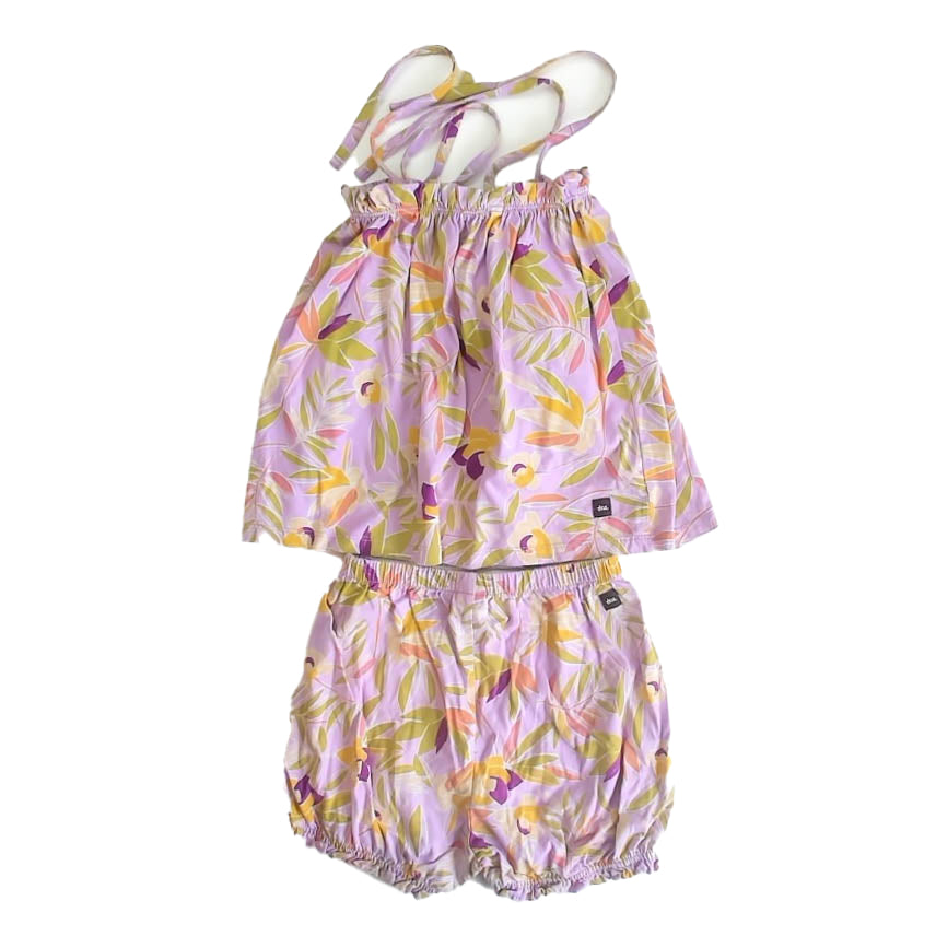 Tea Collection Girls Purple Floral Apparel Sets Size: 4T Purple Floral