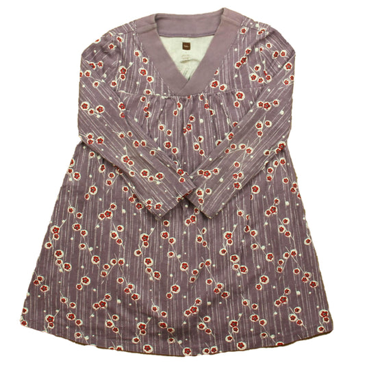 Tea Girls Purple Floral Dress Size: 4T Purple Floral