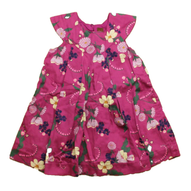 Tea Girls Purple Floral Dress Size: 3T