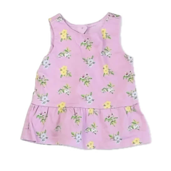 Janie and Jack Girls Purple Floral Blouse Size: 3T Purple Floral