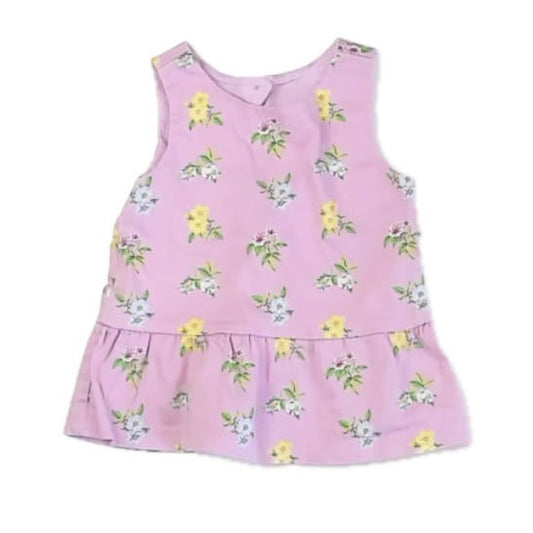 Janie and Jack Girls Purple Floral Blouse Size: 3T Purple Floral
