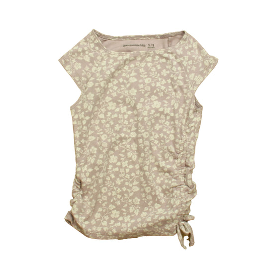 Abercrombie Girls Purple Floral T-Shirt Size: 5-6 Years Purple Floral
